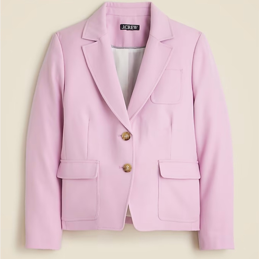 J. Crew Shrunken-fit blazer in wool blend frosty lilac NWOT